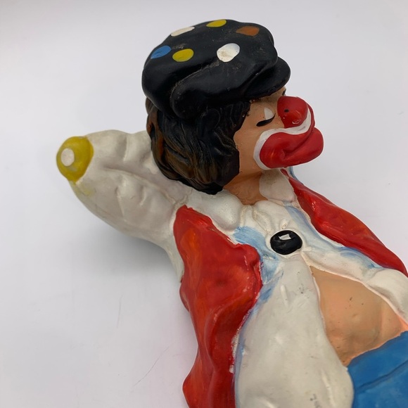 Annette Little ENESCO Imports Ceramic Hobo Clown Door Stopper/Wall/Furniture Art - Picture 10 of 16